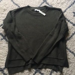 Madewell green patch pocket sweater NWT